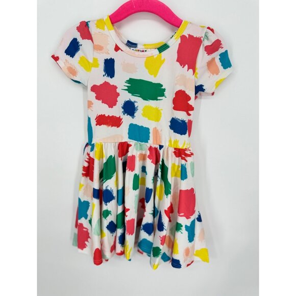 Dot Dot Smile Other - Dotdotsmile Girls Dress Size 12/24 Months Multi Color Blocks New With Tags